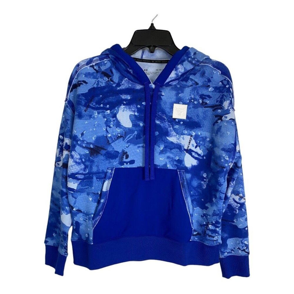 Under Armour Womens Hoodie Adult Size XS Loose Fit Blue Project Rock Hoodie NEW